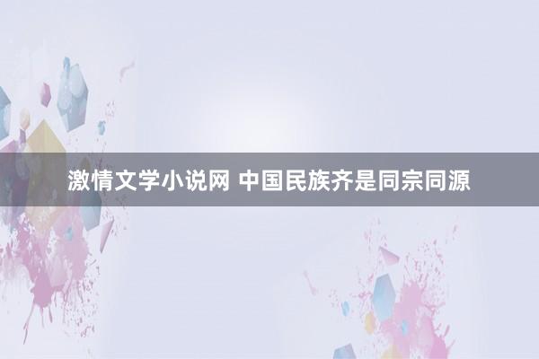 激情文学小说网 中国民族齐是同宗同源