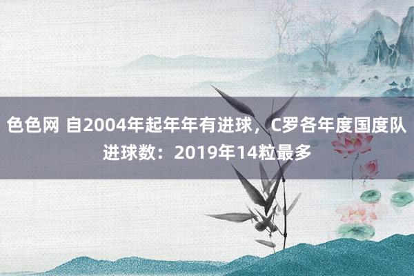 色色网 自2004年起年年有进球，C罗各年度国度队进球数：2019年14粒最多