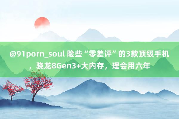 @91porn_soul 险些“零差评”的3款顶级手机，骁龙8Gen3+大内存，理会用六年