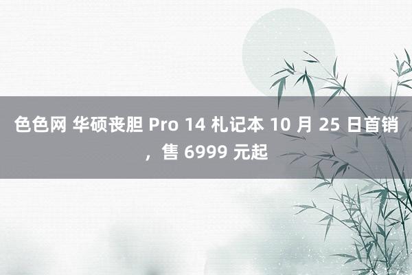 色色网 华硕丧胆 Pro 14 札记本 10 月 25 日首销，售 6999 元起