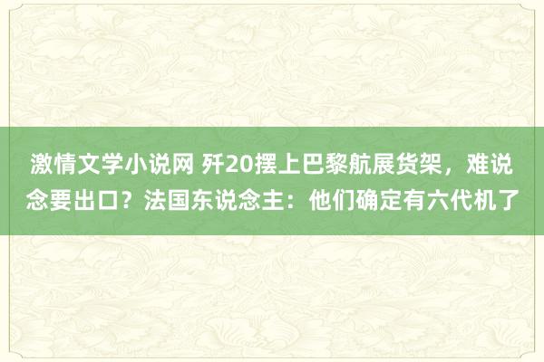 激情文学小说网 歼20摆上巴黎航展货架，难说念要出口？法国东说念主：他们确定有六代机了