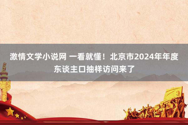 激情文学小说网 一看就懂！北京市2024年年度东谈主口抽样访问来了