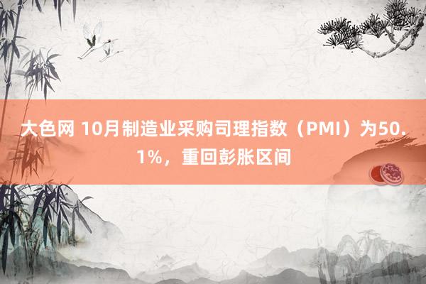 大色网 10月制造业采购司理指数（PMI）为50.1%，重回彭胀区间