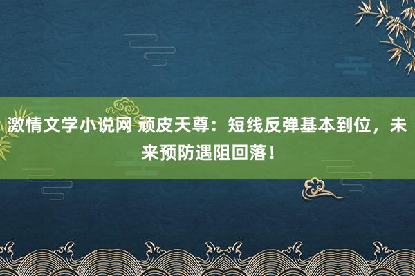 激情文学小说网 顽皮天尊：短线反弹基本到位，未来预防遇阻回落！