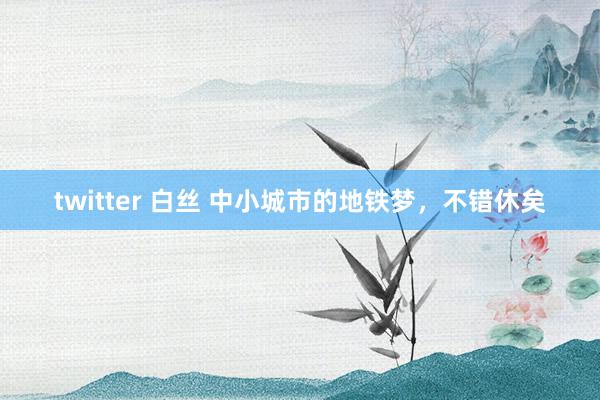 twitter 白丝 中小城市的地铁梦，不错休矣