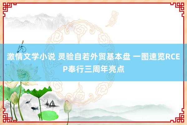 激情文学小说 灵验自若外贸基本盘 一图速览RCEP奉行三周年亮点